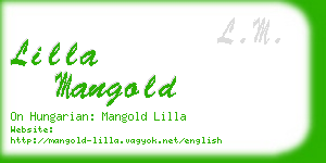 lilla mangold business card